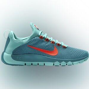 SUPER RARE Nike Free Trainer 5.0 Teal and Orange Sneakers Size 12